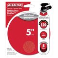 Diablo StickFast 5 in. Ceramic Blend Pressure Sensitive Adhesive Sanding Disc 120 Grit Fine 5 pk DCD050120P05G